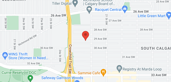 map of 2415 29 Avenue SW